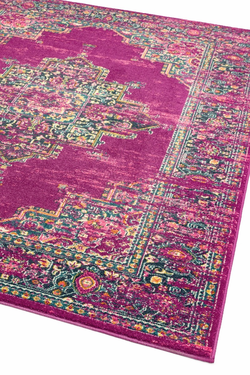 Colt Medallion Fuchsia Rug by Asiatic London | Style Our Home