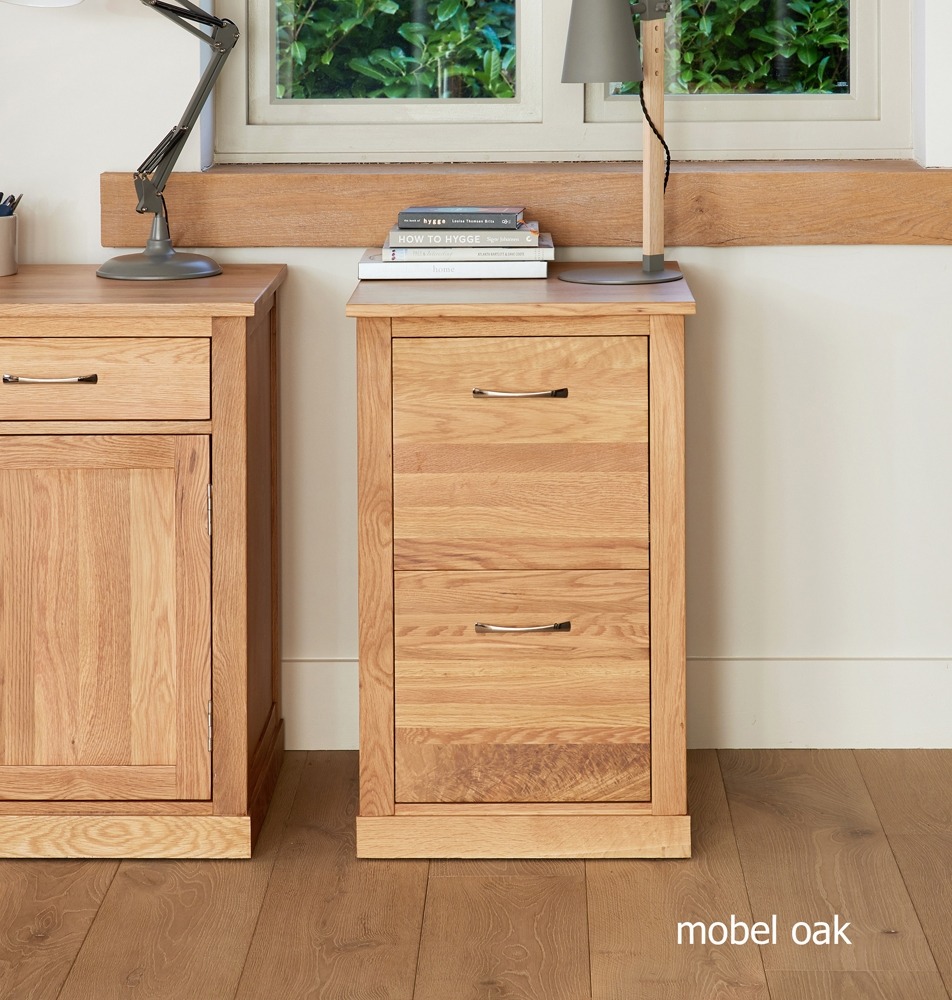 Baumhaus Mobel Oak Two Drawer Filing Cabinet - Style Our Home