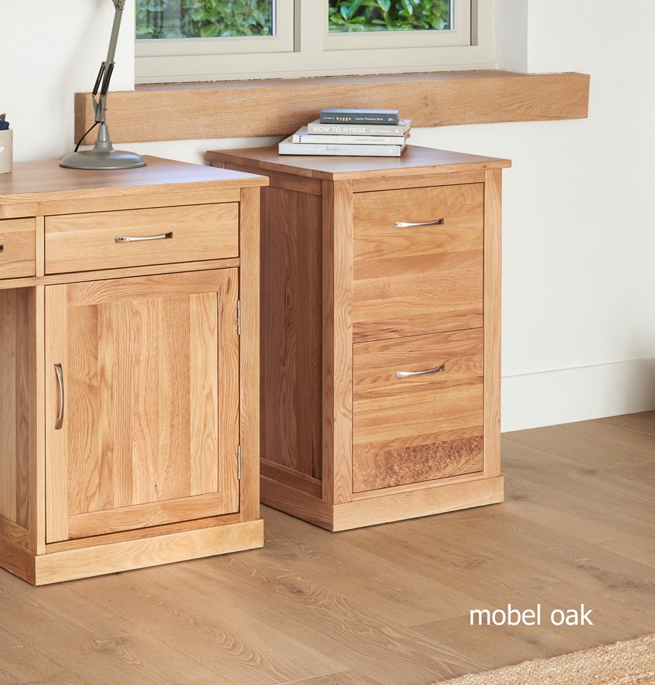 Baumhaus Mobel Oak Two Drawer Filing Cabinet - Style Our Home