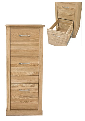 Baumhaus Mobel Oak 3 Drawer Filing Cabinet - Style Our Home