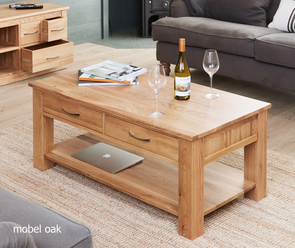 Baumhaus Mobel Oak Four Drawer Coffee Table - Style Our Home