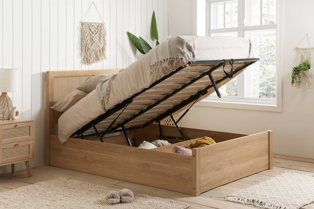 135cm Croxley Rattan Ottoman Oak by Birlea | Style Our Home