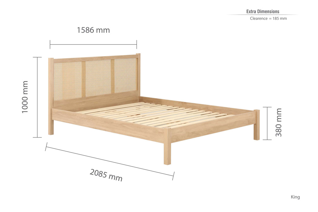 150cm Croxley Rattan Bed Oak by Birlea | Style Our Home
