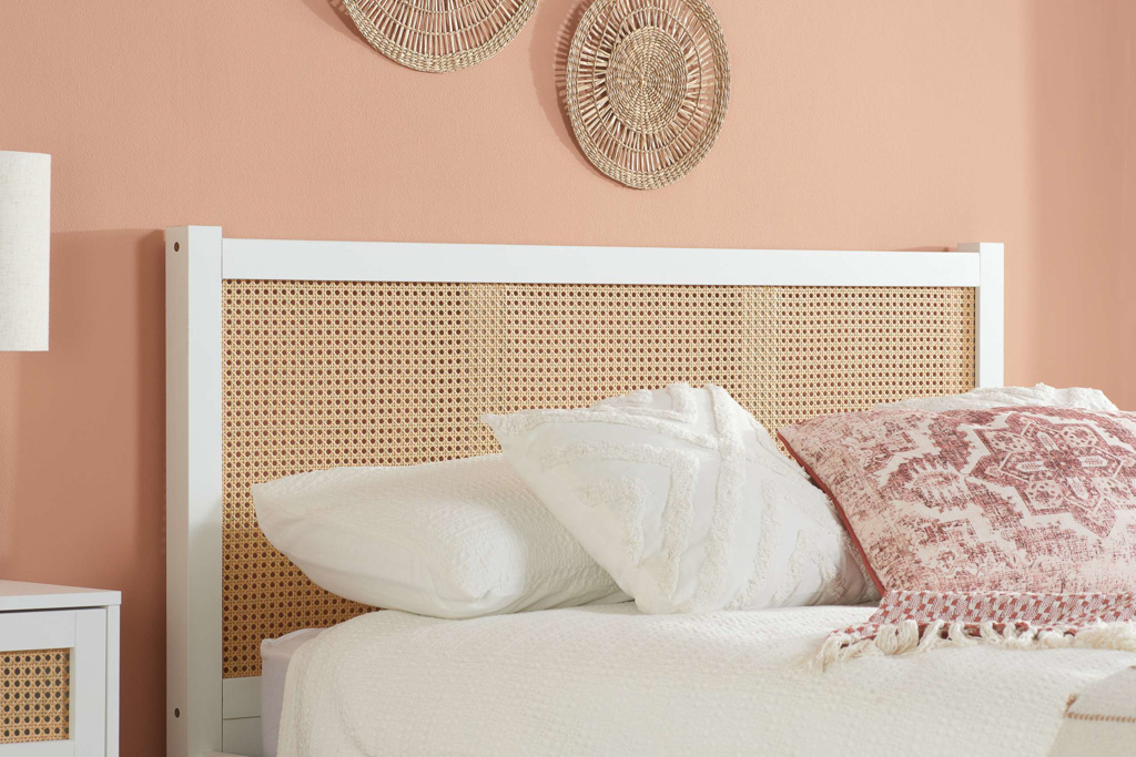 150cm Croxley Rattan Bed White by Birlea | Style Our Home