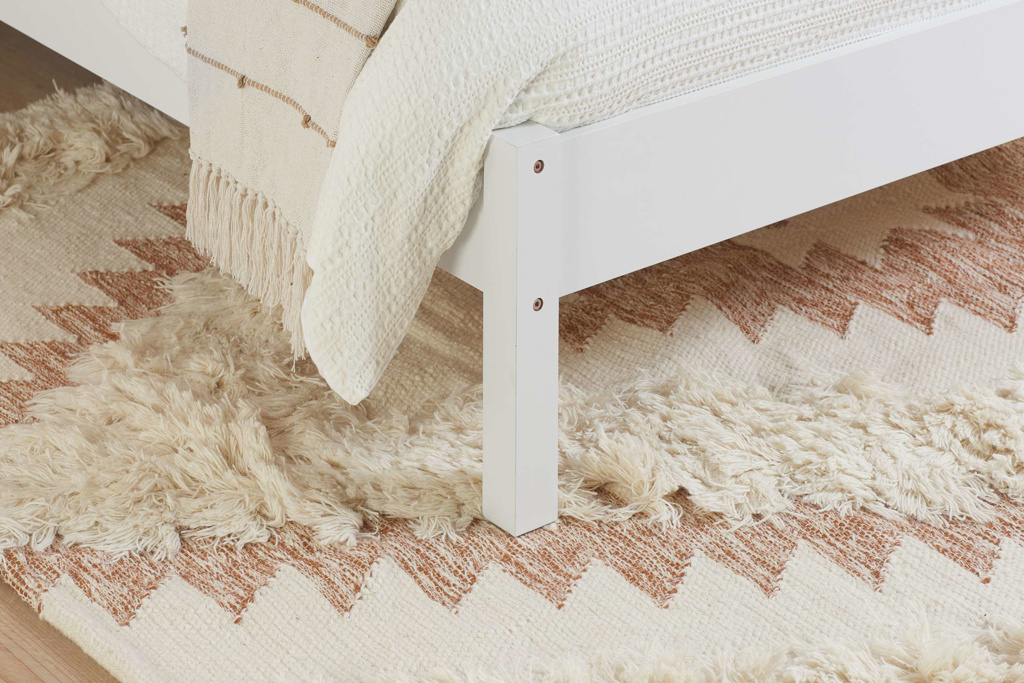 150cm Croxley Rattan Bed White by Birlea | Style Our Home