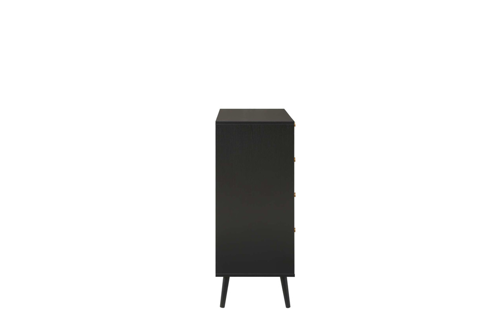 Croxley 5 Drawer Rattan Chest Black by Birlea | Style Our Home