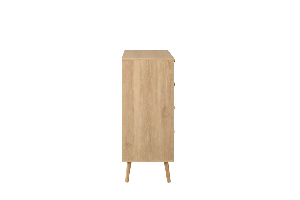 Croxley 5 Drawer Rattan Chest Oak by Birlea | Style Our Home