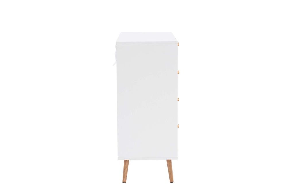 Croxley 5 Drawer Rattan Chest White by Birlea | Style Our Home