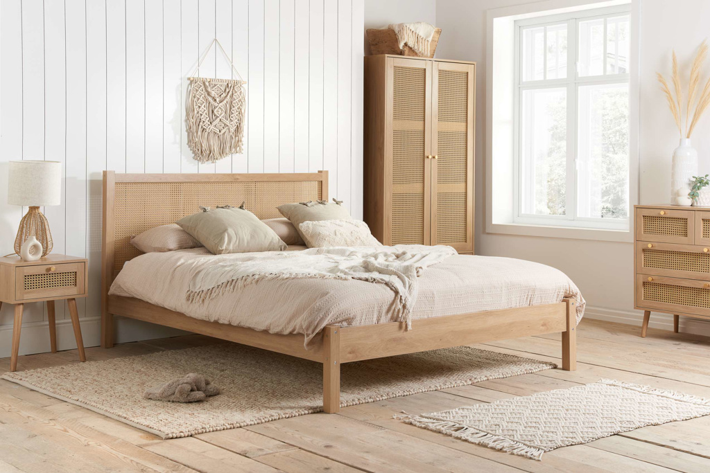 Croxley 7 Drawer Rattan Chest Oak by Birlea | Style Our Home