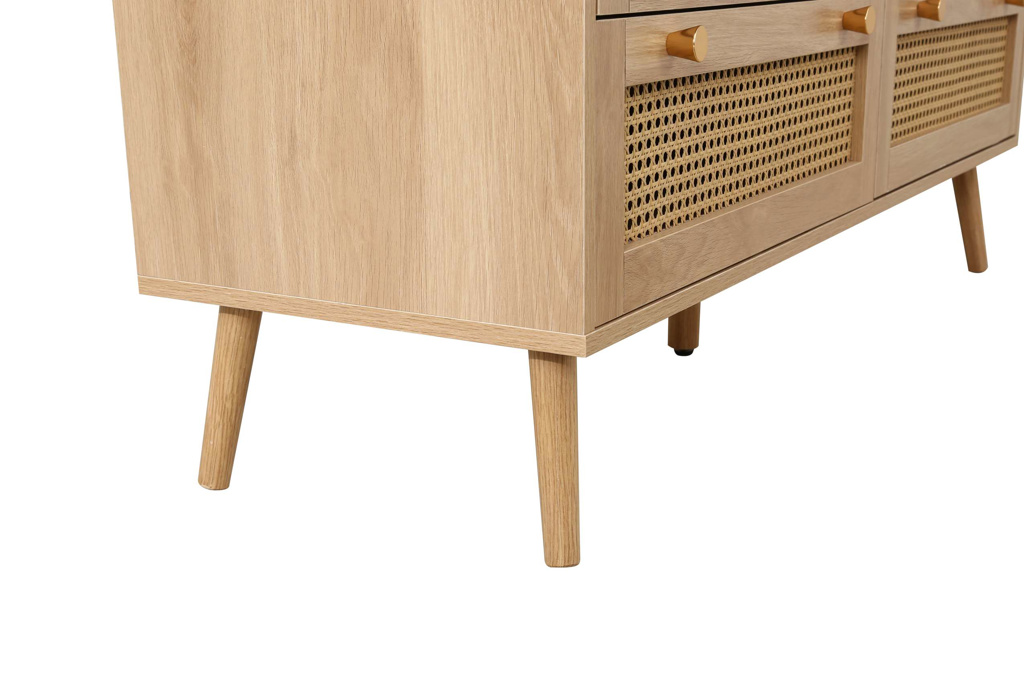 Croxley 7 Drawer Rattan Chest Oak by Birlea | Style Our Home