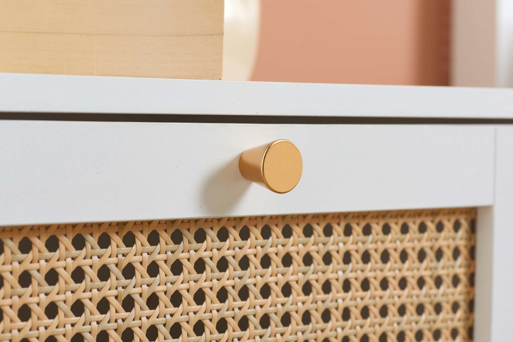 Croxley 7 Drawer Rattan Chest White by Birlea | Style Our Home