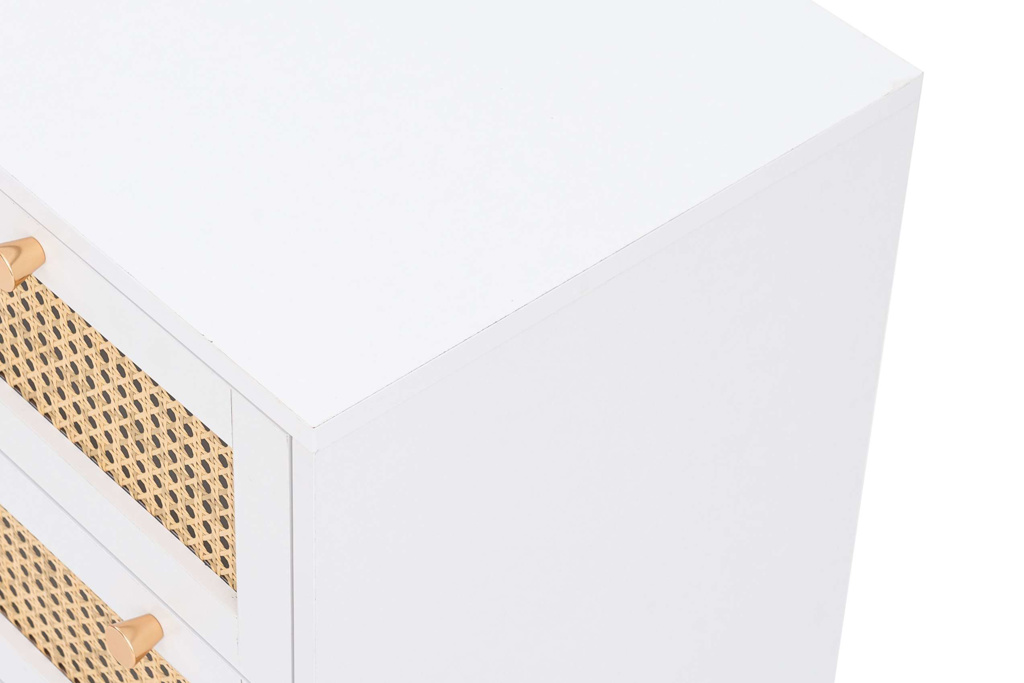Croxley 7 Drawer Rattan Chest White by Birlea | Style Our Home