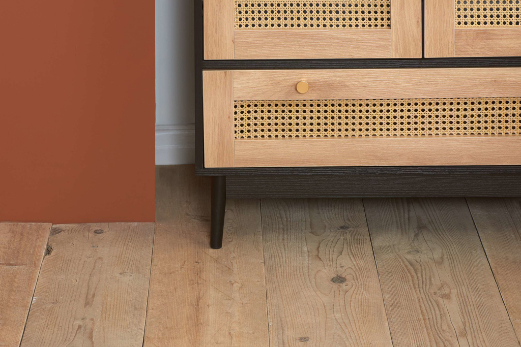 Croxley 2 Door 1 Drawer Rattan Wardrobe Black by Birlea | Style Our Home