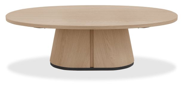 Vega Scandi Oak & Peppercorn Oval Coffee Table by Bentley Designs | Style Our Home