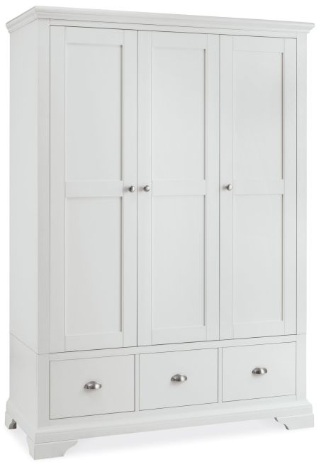 Hampstead White Triple Wardrobe - Style Our Home