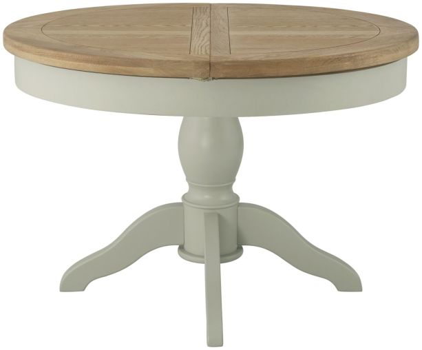 Portland Grand Round Butterfly Extending Dining Table Stone - Style Our Home