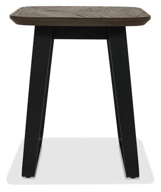 Emerson Weathered Oak & Peppercorn Square Lamp Table by Bentley Designs | Style Our Home
