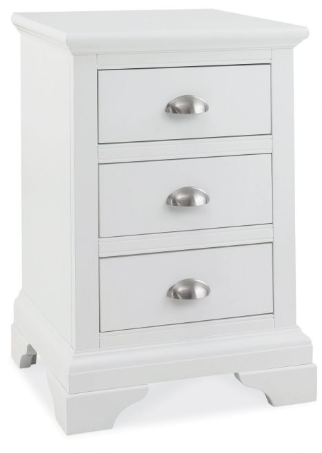 Hampstead White 3 Drawer Nightstand - Style Our Home