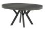 Rondo Extendable Round Dining Table with Grey Legs - Charcoal Ceramic