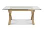 Turin Light Oak Glass Top Dining Table - Style our Home