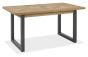 Indus Rustic Oak 4-6 Seater Table & 4 Cezanne Dark Grey Faux Leather Chairs - Black Legs by Bentley Designs | Style Our Home