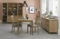 Bergen Oak 2-4 Seater Table & 2 Slat Back Chairs in Grey Bonded Leather by Bentley Designs | Style Our Home