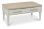 Larsen Scandi Oak & Soft Grey Coffee Table with Drawer by Bentley Designs | Style Our Home