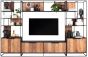 Cosmo 2 Doors Open Racks TV Wall Element Bookcase