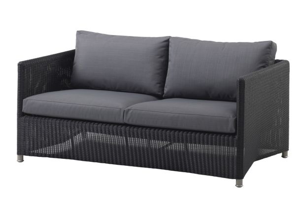 Diamond Weave Graphite 2-Seater Sofa by Cane-line| Style Our Home
