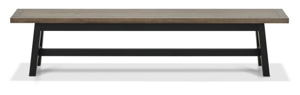 Camden Weathered Oak & Peppercorn Large Bench by Bentley Designs | Style Our Home