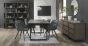 Tivoli Weathered Oak 4-6 Seater Table & 4 Dali Grey Velvet Chairs by Bentley Designs | Style Our Home