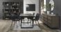 Tivoli Weathered Oak 4-6 Seater Table & 4 Mondrian Dark Grey Faux Leather Chairs by Bentley Designs | Style Our Home