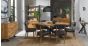 Ellipse Rustic Oak 6 Seater Table & 6 Ellipse Upholstered Chairs in Old West Vintage by Bentley Designs | Style Our Home