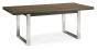 Tivoli Dark Oak 6-8 Seater Table & 8 Cantilever Chairs in Dark Blue Velvet by Bentley Designs | Style Our Home