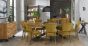 Logan Rustic Oak Upholstered Chair - Mustard Velvet Fabric (Pair) by Bentley Designs | Style Our Home