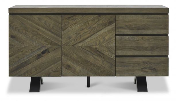 Ellipse Fumed Oak Wide Sideboard by Bentley Designs | Style Our Home