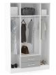 Lynx White Grey 4 Door 2 Drawer Wardrobe With Mirror