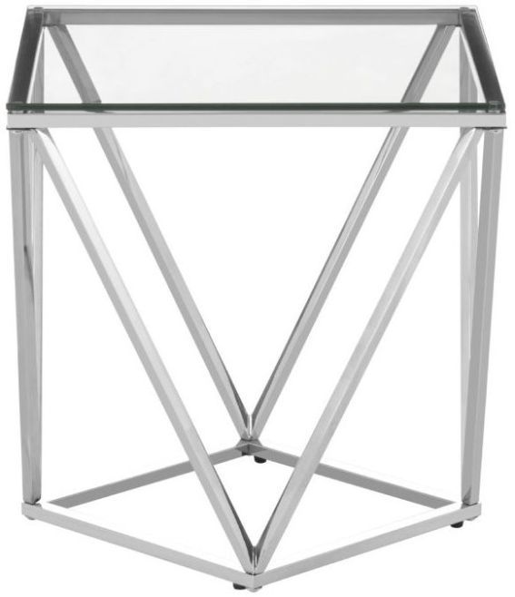 Axel Silver Twist Small End Table by Prestige | Style Our Home