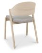 Vega Scandi Oak Ply Back Chair - Grey Fabric (Pair)by Bentley Designs | Style Our Home