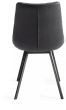 Fontana - Dark Grey Faux Suede Fabric Chairs with Grey Hand Brushing on Black Powder Coated Legs (Pair) from Style Our Home