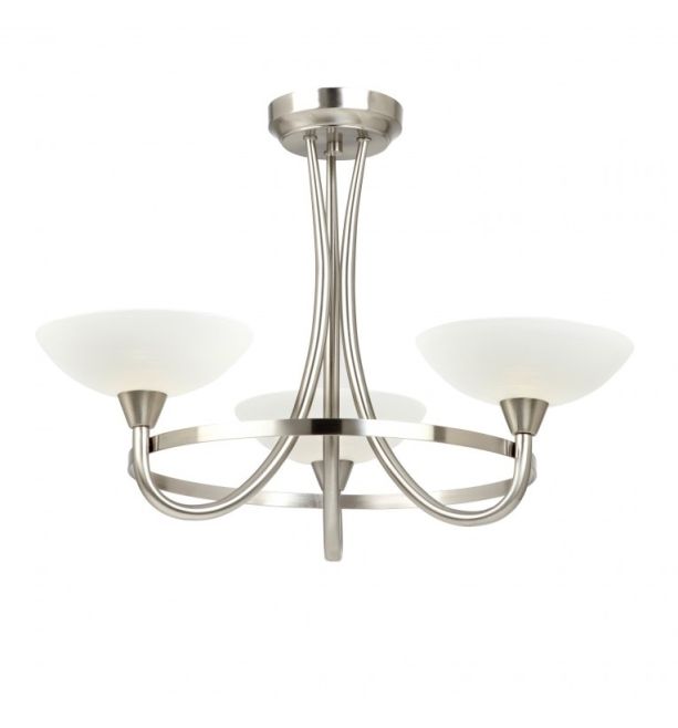 Cagney 3 Ceiling Lamp Satin Chrome