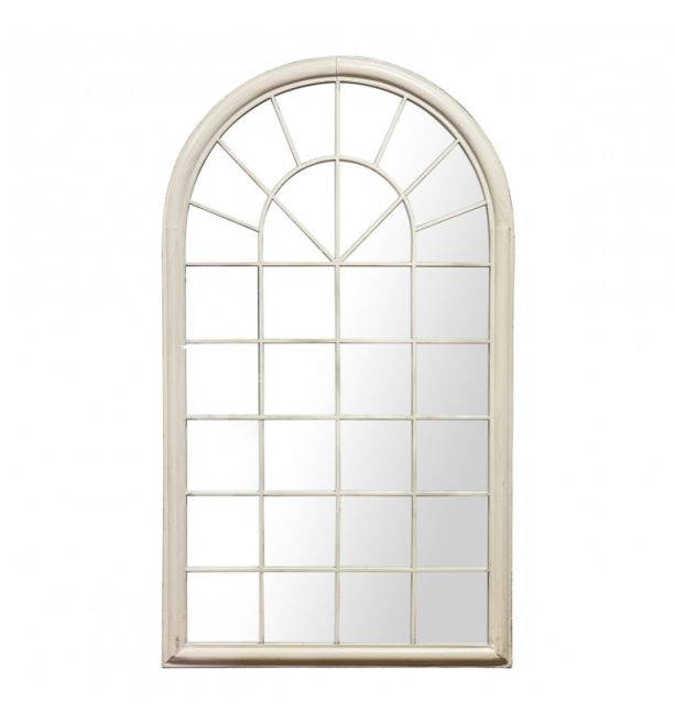 Armellis Outdoor Distressed White Mirror by Gallery Living | Style Our Home