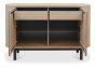 Vega Scandi Oak & Peppercorn Narrow Sideboard by Bentley Designs | Style Our Home