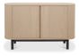 Vega Scandi Oak & Peppercorn Narrow Sideboard by Bentley Designs | Style Our Home