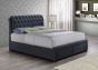 Valentino Two Drawer Charcoal 4'6 King Bed