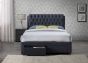 Valentino Charcoal Double Bed