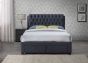 Valentino Charcoal Double Bed