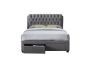 Valentino Two Drawer Grey 4'6 King Bed