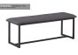 Antiqued Grey Leather Dining Bench | Style Our Home