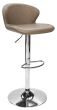 Rosso - Stone Vintage Faux Leather Gas Lift Swivel Barstool with Chrome Base (Single) by Bentley Designs | Style Our Home
